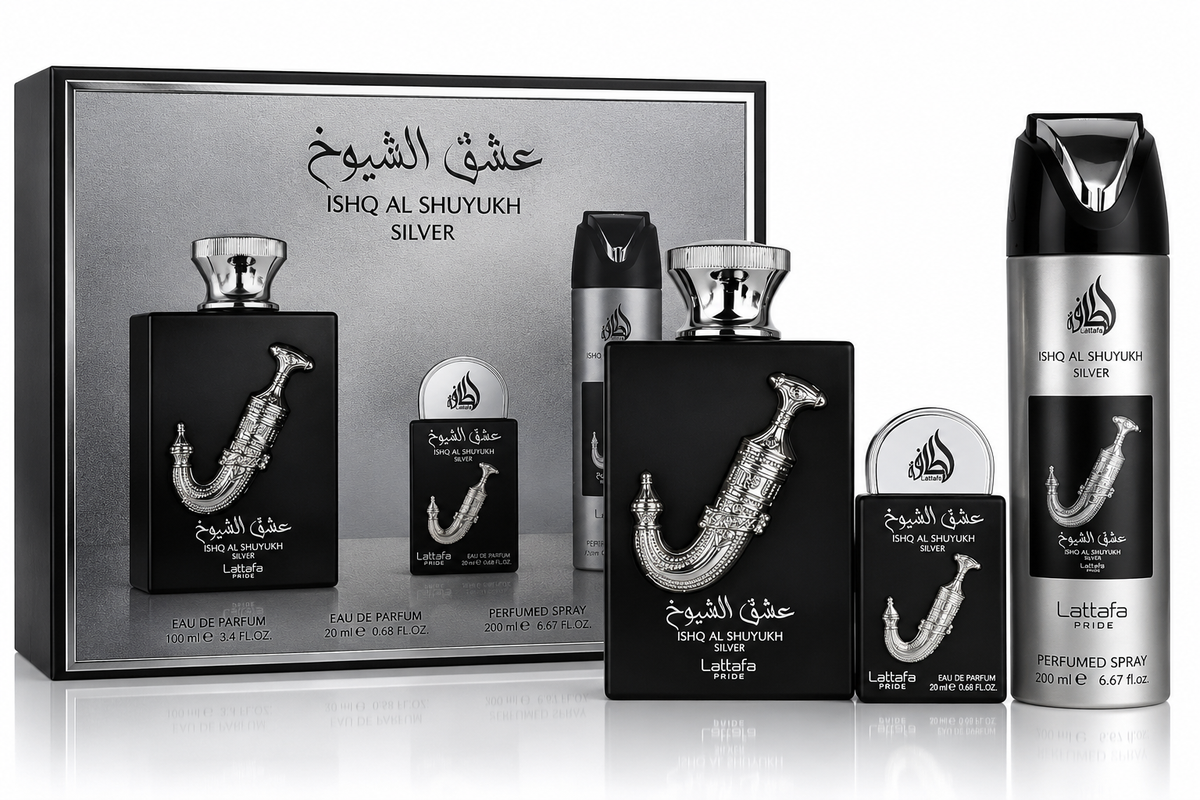 LATTAFA PRIDE ISHQ AL SHUYUKH SILVER – GIFT SET