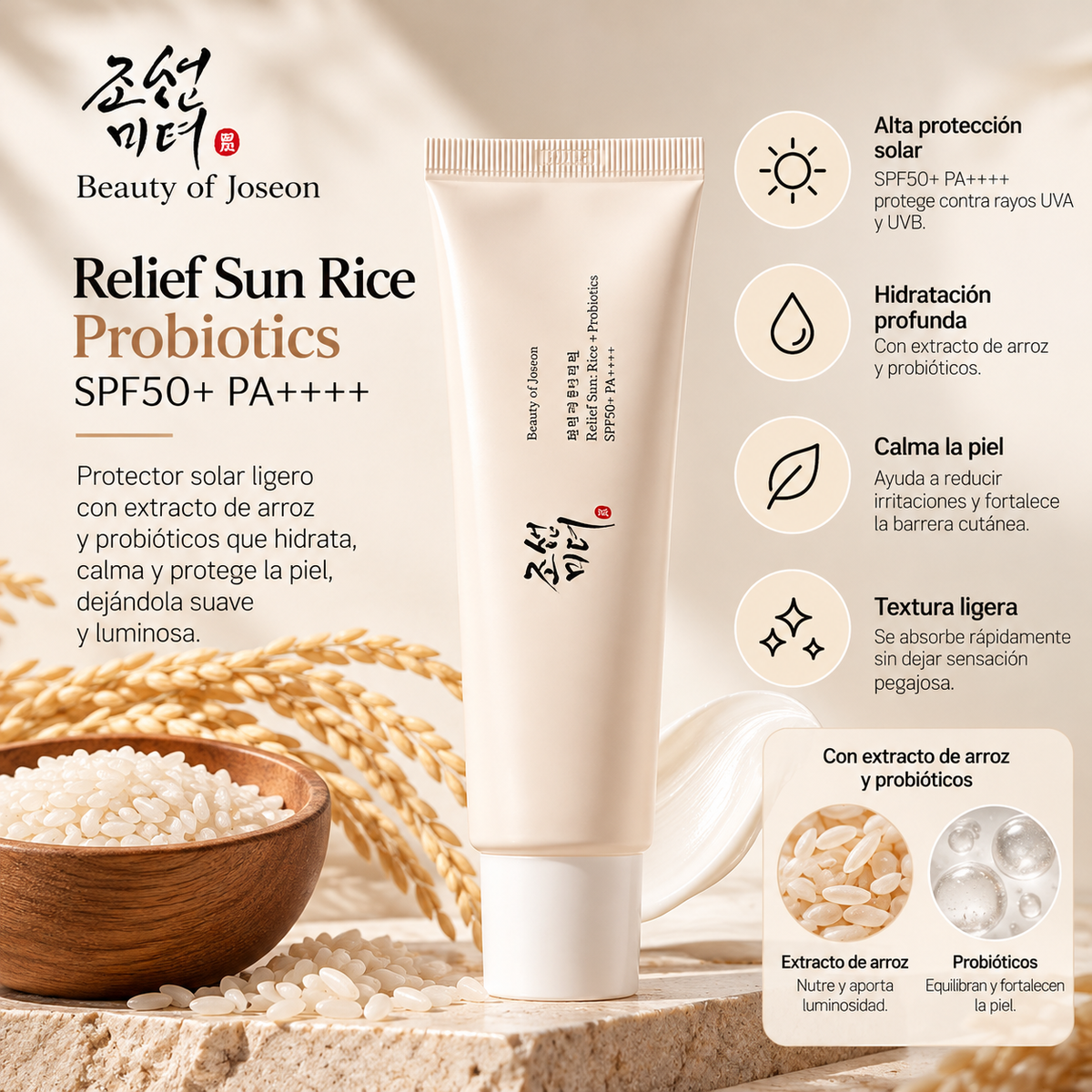Beauty of Joseon Relief Sun Rice + Probiotics SPF50+ | 50 ml