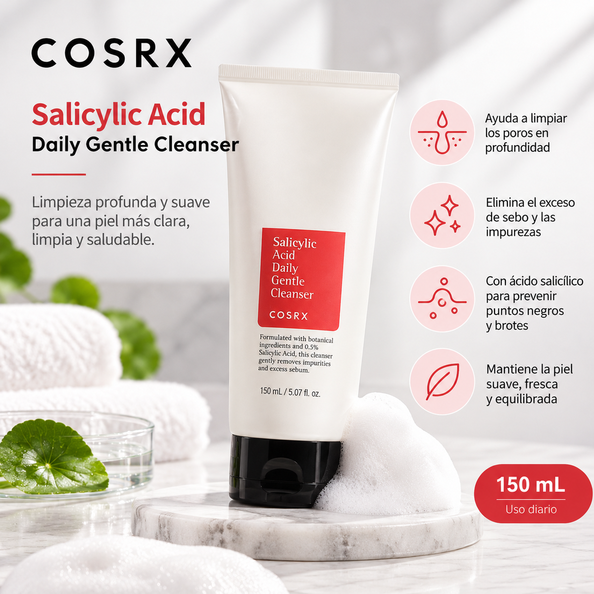 COSRX Salicylic Acid Daily Gentle Cleanser